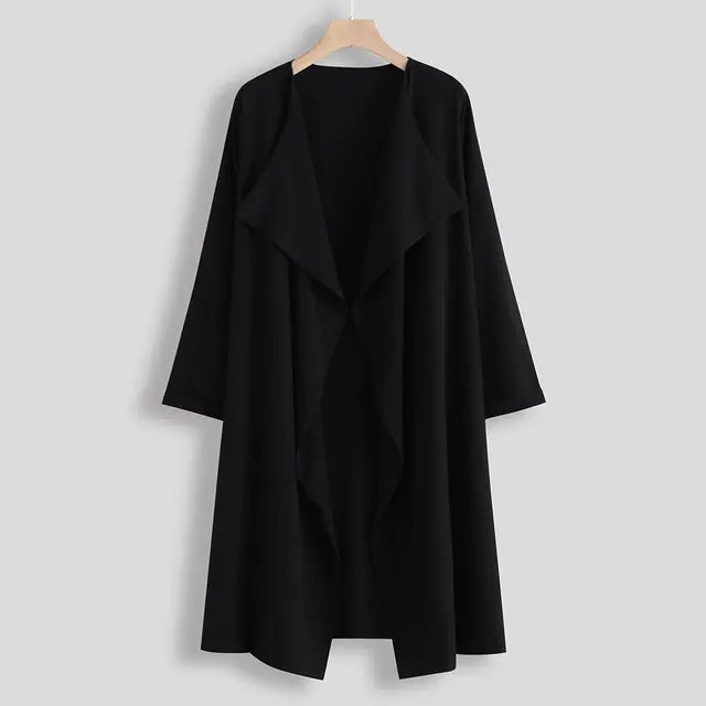 Slim Long Windbreaker Coat - Autumn Office Style