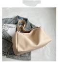 Minimalist Large Tote Bag - 42cm Spacious PU Leather Shoulder Bag | Simple & Elegant Design