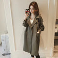 Loose Mid-Length Women's Trench Coat - Tooling Style