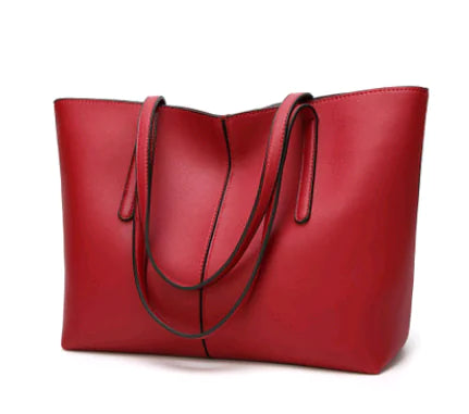 Chic Large Tote Bag - Stylish PU Leather Women's Handbag | 25cm Spacious Design