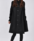 Women's Fashion Mid-Length Trench Coat - Rabbit Fur Style