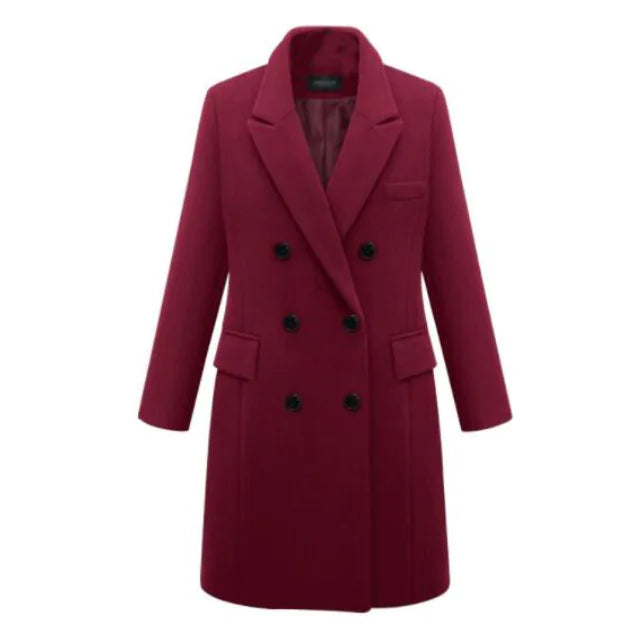 Mid-Length Wool Blend Trench Coat - Women's Outerwear